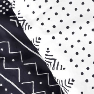 Parure De Lit Mawira 2.05 Imprimé Bleu Ethnique 240x220 Cm