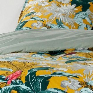 Parure De Lit - Sunshine - Jaune - 100% Coton - 260x240 Cm