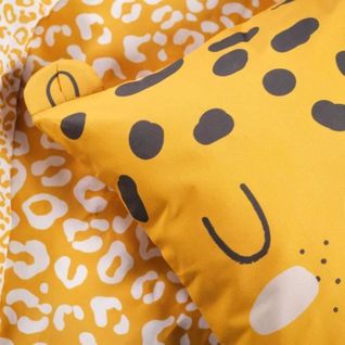 Parure De Lit Enfant Funny - 140x200 Cm - 100% Coton - Imprimé Léopard