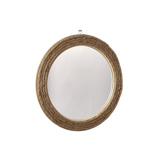 Miroir Rond En Corde French Port Marron