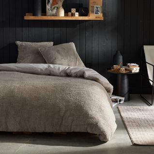Parure De Lit Polaire Teddy Bien Au Chaud Beige