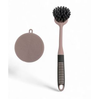 Brosse Et Éponge à Vaisselle En Silicone Kitchen Rose