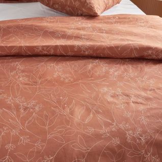 Parure De Lit - Crazy - Imprimé Floral - 2 Personnes - 220 X 240 Cm - Orange