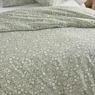 Parure De Lit - Crazy - Imprimé Floral - 2 Personnes - 220 X 240 Cm - Vert