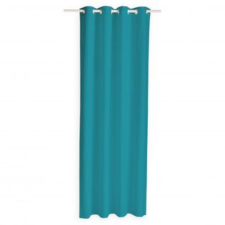 Lot De 2 Rideaux Isolant À Oeillets-turquoise - 140x240