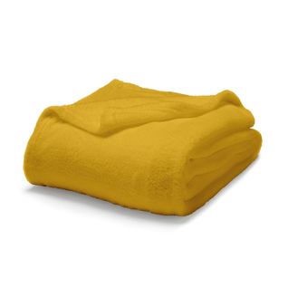 Couverture Moelleuse 180 X 220 Cm - Jaune