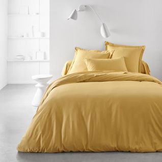 Taie D'oreiller  Essential - 63 X 63+5 Cm - 100% Coton Uni - Ocre