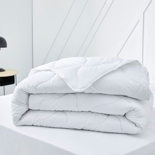 Couette 4 Saisons 2 Personnes Percale De Coton Prestige Blanc