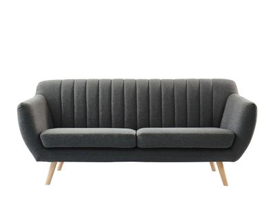 Canapé Camille En Tissu Gris Foncé De Style Scandinave Vintage