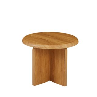 Table Basse Ronde Ocana Effet Chêne H40cm