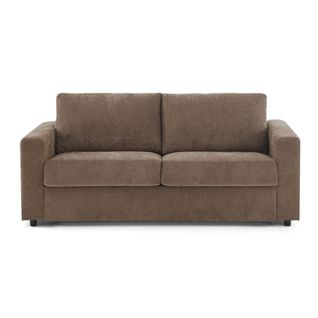 Canapé Droit Convertible Express Socca 3 Places Tissu Marron