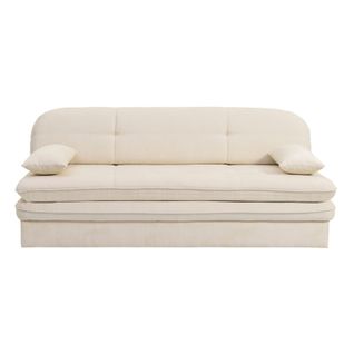 Banquette Convertible Cila 3 Places Tissu Beige