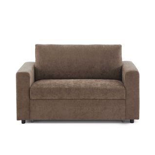 Canapé Droit Convertible Express Socca 2 Places Tissu Marron