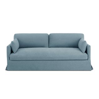 Canapé Droit Fixe Jatoba 3 Places Tissu Bleu