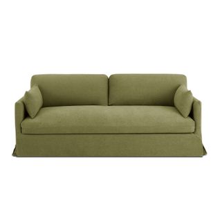 Canapé Droit Fixe Jatoba 3 Places Tissu Vert