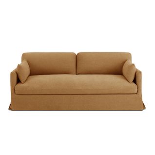 Canapé Droit Fixe Jatoba 3 Places Tissu Orange