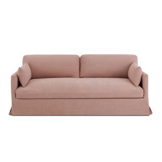 Canapé Droit Fixe Jatoba 3 Places Tissu Rose