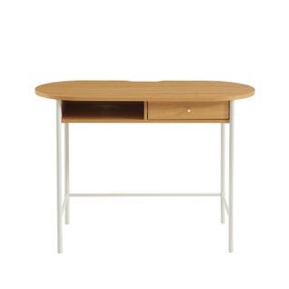 Bureau Gaia Effet Chêne Et Blanc 110 Cm