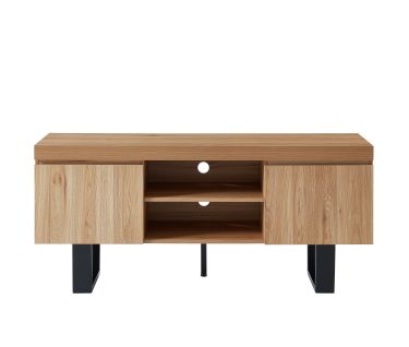 Meuble TV Felix  Effet Chêne Et Métal Noir  140cm