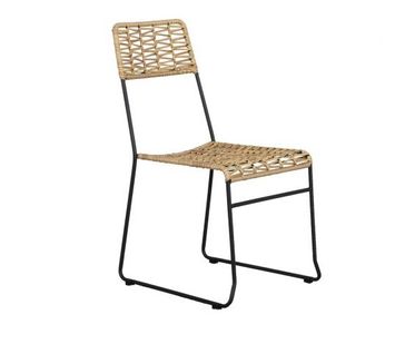 Lot De 2 Chaises Massa En Résine Tressée Coloris Naturel