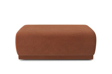 Pouf Nova Velours Côtelé Terracotta 1 Place