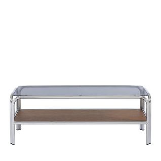 Meuble TV En Verre Pieds Chrome L120cm