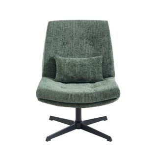 Fauteuil Anton Rotatif Tissu Vert