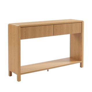 Console Utica Effet Chêne 2 Tiroirs 120cm