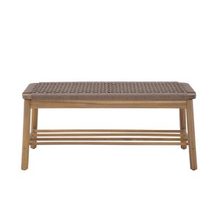 Banc Intérieur Et Extérieur Tavao En Bois D'acacia Et Corde Marron Clair