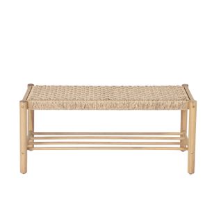 Banc Intérieur Et Extérieur Moori En Bois D'acacia Et Osier