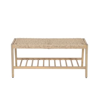 Banc Intérieur Et Extérieur Huka En Bois D'acacia Et Osier