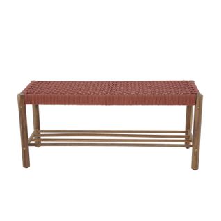 Banc Intérieur Et Extérieur Tongo En Bois D'acacia Et Corde Terracotta