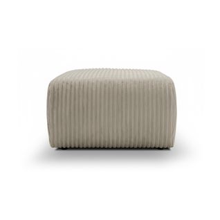 Pouf Gloria Velours Côtelé Taupe