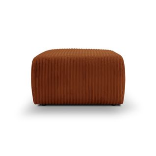 Pouf Gloria Velours Côtelé Terracotta