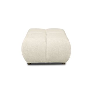 Pouf Tasca Tissu Bouclette Grège