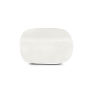 Pouf Carlotta Tissu Chenille Écru