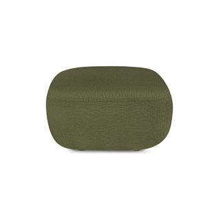 Pouf Carlotta Tissu Chenille Vert Kaki