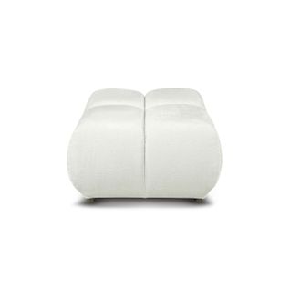 Pouf Sorella Tissu Chenille Écru