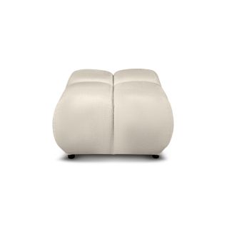 Pouf Sorella Tissu Chenille Grège