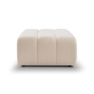 Pouf Belem Tissu Bouclette Écru