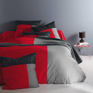 Housse De Couette Coton Trio  Rouge -240 X 220