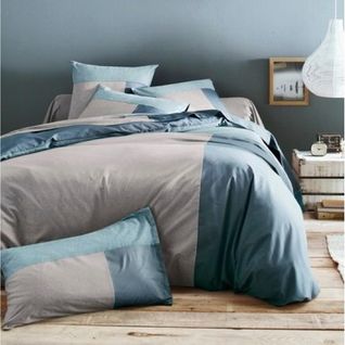 Housse De Couette Coton Trio  Bleu -140 X 200