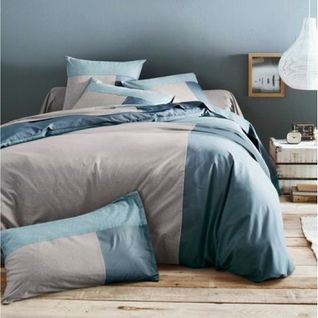 Housse De Couette Coton Trio  Bleu -260 X 240