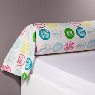 Taie D'oreiller Coton Old Flag Multicolore  - 63 X 63 cm Sans Volant