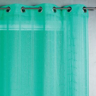 Voilage Tissé Et Fileté - 300x240 Cm - Turquoise