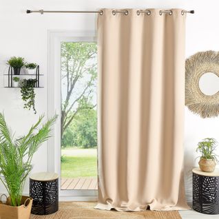 Rideau Ameublement 80 % Occultant - 140x260 Cm - Ivoire