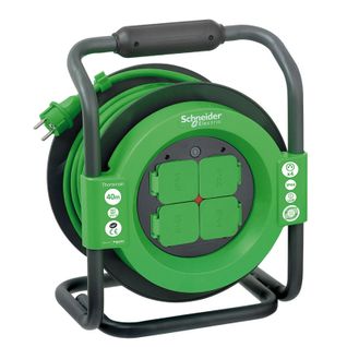 Enrouleur Bricolage 40m H07rnf 4 Prises 16a Ip44 - Schneider