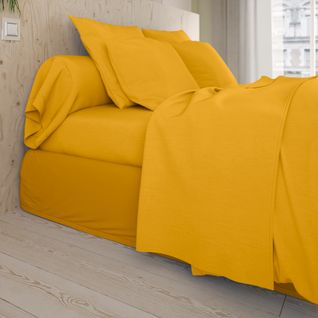 Housse De Couette Studio Coton Jaune 140 X 200 Cm Jaune
