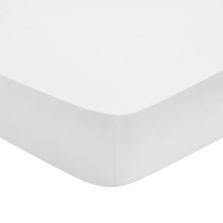 Drap Housse Influence Percale Blanc 80 X 190 Cm Blanc