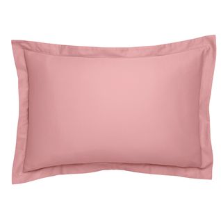 Taie D'oreiller Partition Satin De Coton Coloris Rose 65 X 65 Cm Rose